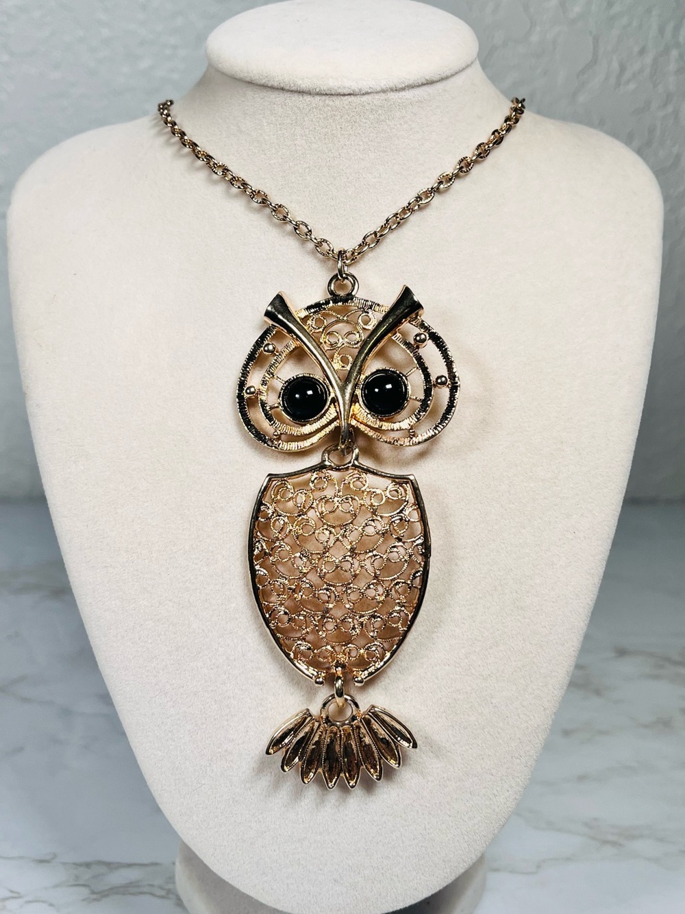 Vintage Sarah Coventry Owl Necklace